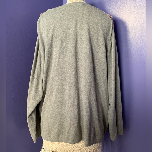 EUC Tommy Hilfiger Gray Fair Isle Sweater V Neck Plus Size 3x - Picture 7 of 9